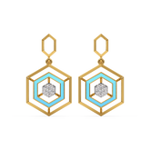 Hexa Glam - Lab Diamond Drop Earrings