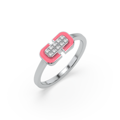 Hot Blush Pink - Lab Diamond Fashion Ring