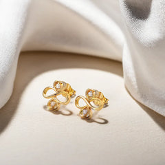 Infinity Clover - Lab Diamond Stud Earrings