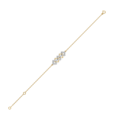 Mini Squares - Pure Gold Lab Diamond Fashion Bracelet