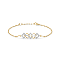 Mini Squares - Pure Gold Lab Diamond Fashion Bracelet