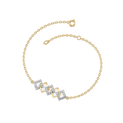 Mini Squares - Pure Gold Lab Diamond Fashion Bracelet