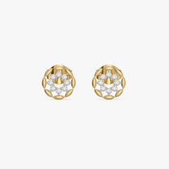 Twilight Dew - Pure Gold Lab Diamond Stud Earrings