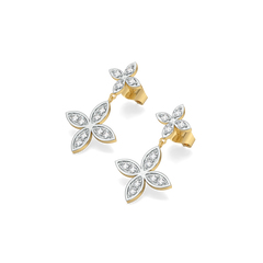 Daffodil Drops - Pure Gold Lab Diamond Earrings