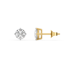 Purely One Solitaire - Pure Gold Lab Diamond Earrings