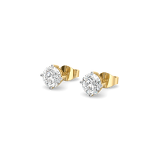Purely One Solitaire - Pure Gold Lab Diamond Earrings