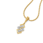 Mini Squares - Pure Gold Lab Diamond Pendant