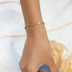 Frosted Serenity - Lab Diamond Snowflakes Bracelet