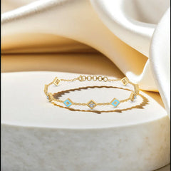 Frosted Serenity - Lab Diamond Snowflakes Bracelet