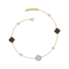 Midnight Enchanted - Lab Diamond Clover Bracelet