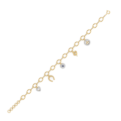 Evil Eye - Lab Diamond Charm Bracelet