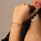 Evil Eye - Lab Diamond Charm Bracelet