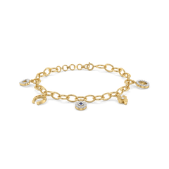 Evil Eye - Lab Diamond Charm Bracelet
