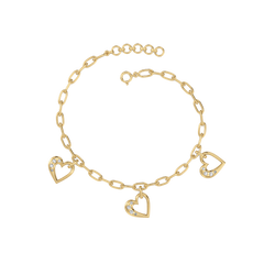 Hearts Unfold - Lab Diamond Charm Bracelet