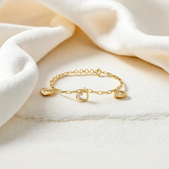 Hearts Unfold - Lab Diamond Charm Bracelet