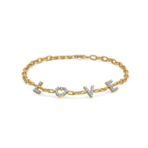 Endless Love Letter - Lab Diamond Charm Bracelet