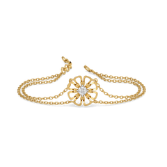 Golden Edge - Lab Diamond Solitaire Bracelet