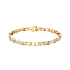 Edgy Elegance - Lab Diamond Tennis Bracelet