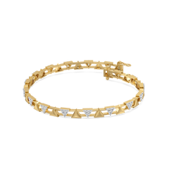 Edgy Elegance - Lab Diamond Tennis Bracelet