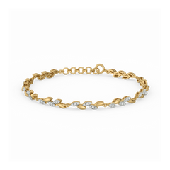 Whispering Leaf - Lab Diamond Tennis Bracelet