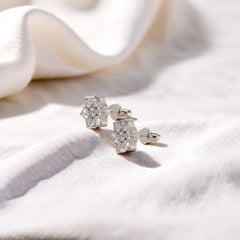 Petal Blossom - Lab Diamond Stud Earrings