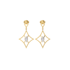 Astra Marquise - Pure Gold Lab Diamond Drop Earrings