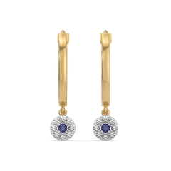 Evil Eye Huggies - Lab Diamond Earrings