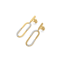 Lustre Loop - Lab Diamond Drop Earrings