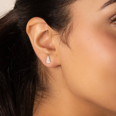 Edgy Elegance - Lab Diamond Stud Earrings