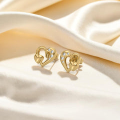 Hearts Unfold - Lab Diamond Stud Earrings