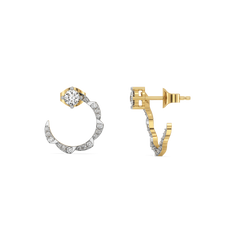 Stellar Shine – Lab Diamond Solitaire Hoop Earrings