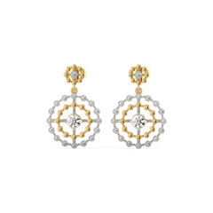 Rain-Dance - Lab Diamond Solitaire Earrings