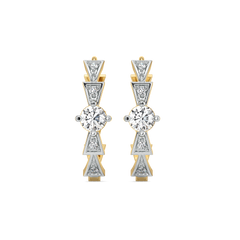 Majestic Arc - Lab Diamond Solitaire Hoop Earrings