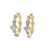 Majestic Arc - Lab Diamond Solitaire Hoop Earrings