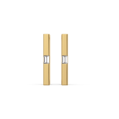 Modern Baguette Hoop - Lab Diamond Earrings