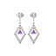 Ultra Violet Glow - Lab Diamond Drop Earrings