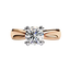 Rosé Knot - Pure Gold Lab Diamond Solitaire Ring
