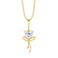 Little Bow Heart - Pure Gold Lab Diamond Pendant