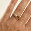 Baroque Grace - Pure Gold Oval Lab Diamond Ring