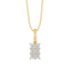 Crown Square - Pure Gold Lab Diamond Pendant