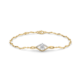 Threaded in Pear - Pure Gold Lab Diamond Solitaire Bracelet