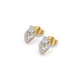 Threaded in Pear - Pure Gold Lab Diamond Solitaire Earrings