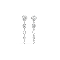 Sway in Pear - Pure Gold Lab Diamond Solitaire Drop Earrings