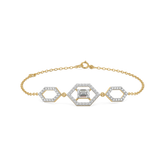 Rhythm of Emerald - Pure Gold Lab Diamond Solitaire Bracelet