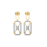 Emerald Edge Drops - Pure Gold Lab Diamond Solitaire Earrings