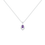 Regal Amethyst - Lab Diamond Pendant Necklace