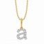 All About A - Lab Diamond Alphabet Pendant