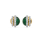 Malachite Muse - Lab Diamond Stud Earrings