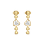 Dangling Hearts - Lab Diamond Drop Earrings