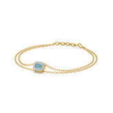 Coastal Calm - Lab Diamond Aquamarine Bracelet